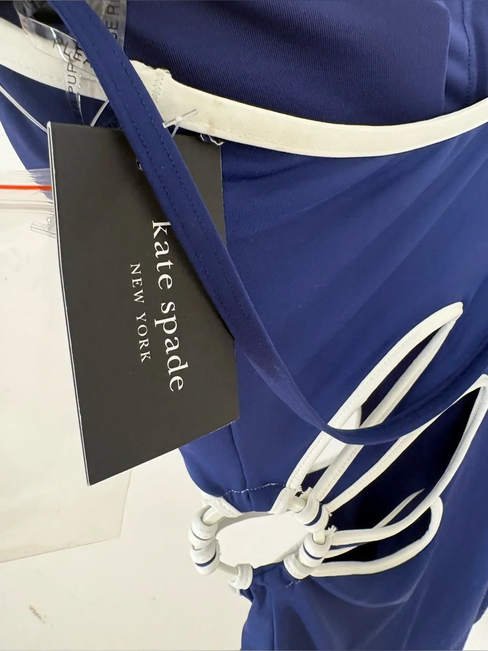 Kate Spade New York Petal Cut-Out One Piece Swimsuit Size Med North Sea Blue NWT